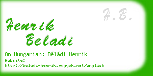 henrik beladi business card